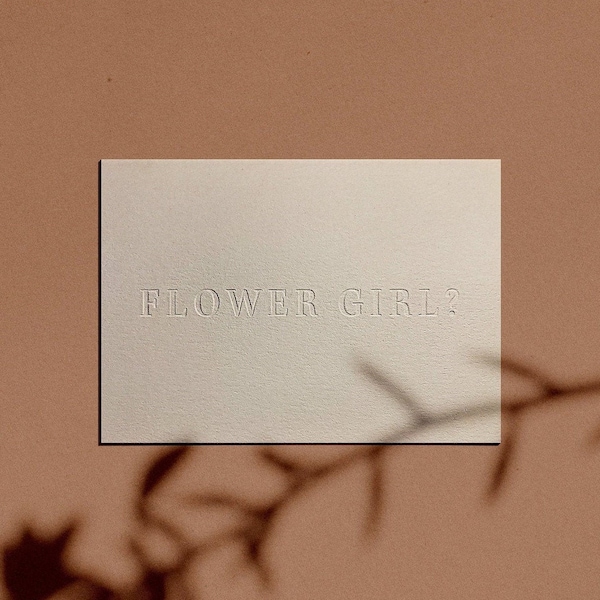 FLOWER GIRL? Proposal Card | Letterpressed | Minimal | Simple | Classy | Modern