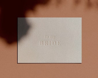 to my BRIDE Card | Minimal | Simple | Classy | Modern