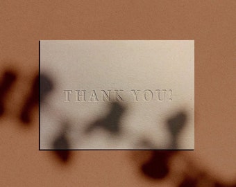 BULK** THANK YOU! Card | Letterpressed | Minimal | Simple | Classy | Modern