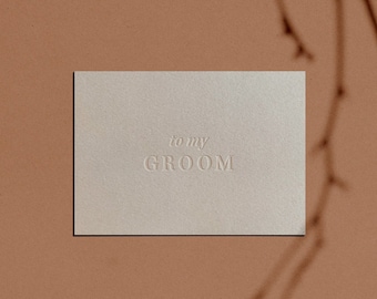 to my GROOM Card | Minimal | Simple | Classy | Modern