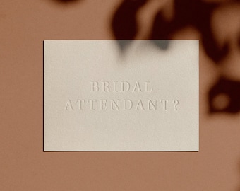 BRAUTBEGLEITER? Karte | Letterpressed | Minimal | Schlicht | Edel | Modern