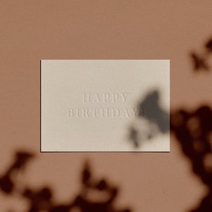 GEFELICITEERD! Kaart | Lettergedrukt | Minimaal | Eenvoudig | Stijlvol | Modern