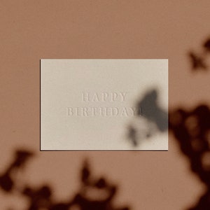 HAPPY BIRTHDAY! Card | Letterpressed | Minimal | Simple | Classy | Modern