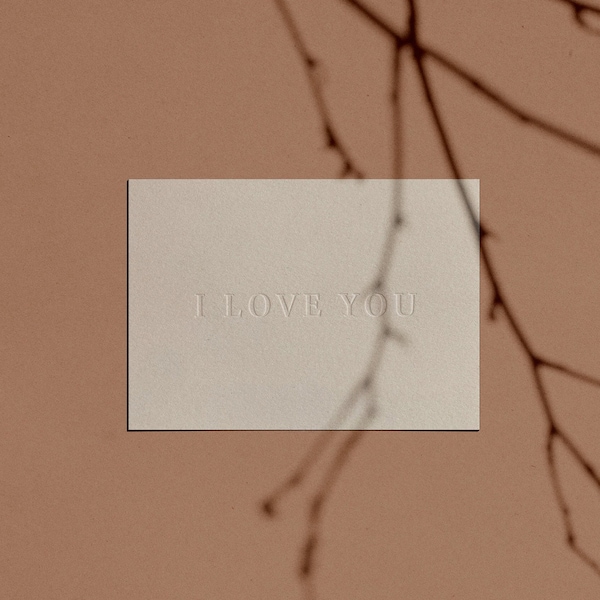 I LOVE YOU Card | Letterpressed | Minimal | Simple | Classy | Modern