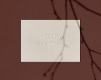 MERRY CHRISTMAS Card | Letterpressed | Minimal | Modern | Chic | for Christmas | for the Holidays