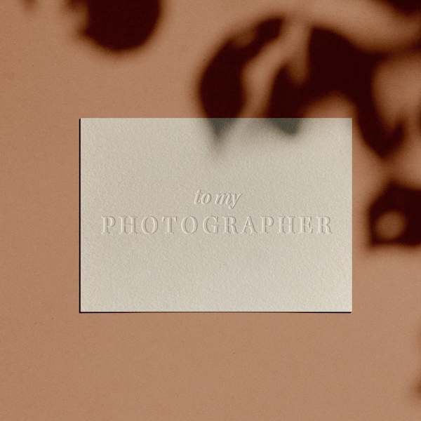 to my PHOTOGRAPHER Card | Letterpressed | Minimal | Simple | Classy | Modern