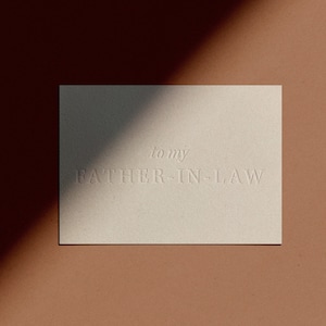 à mon beau-père | Impression typographique | Minimal | Simple | Chic | Moderne
