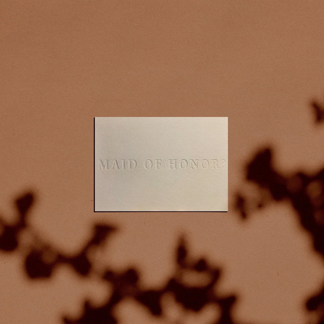 MAID OF HONOR? Proposal Card | Letterpressed | Minimal | Simple ...