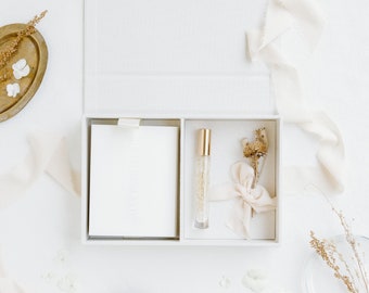 Linen Double Card Box | Keepsake Box | Bridesmaid Proposal Box |Photo Box | Wedding Box | Classy | Timeless | Elegant