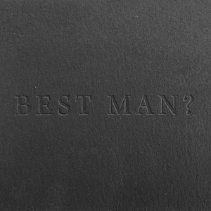 BEST MAN Proposal Card Letterpressed Minimal in black Simple Classy Modern image 2