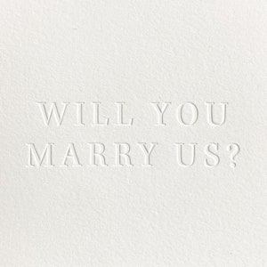 WILL YOU MARRY Us Card Letterpressed Minimal Simple Classy Modern image 2