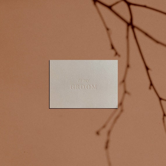 to my GROOM Card | Minimal | Simple | Classy | Modern