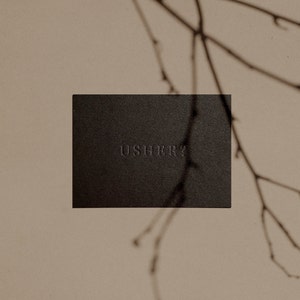 ¿UJIER? Tarjeta de propuesta / en negro / Letterpressed / Minimal / Simple / Classy / Modern