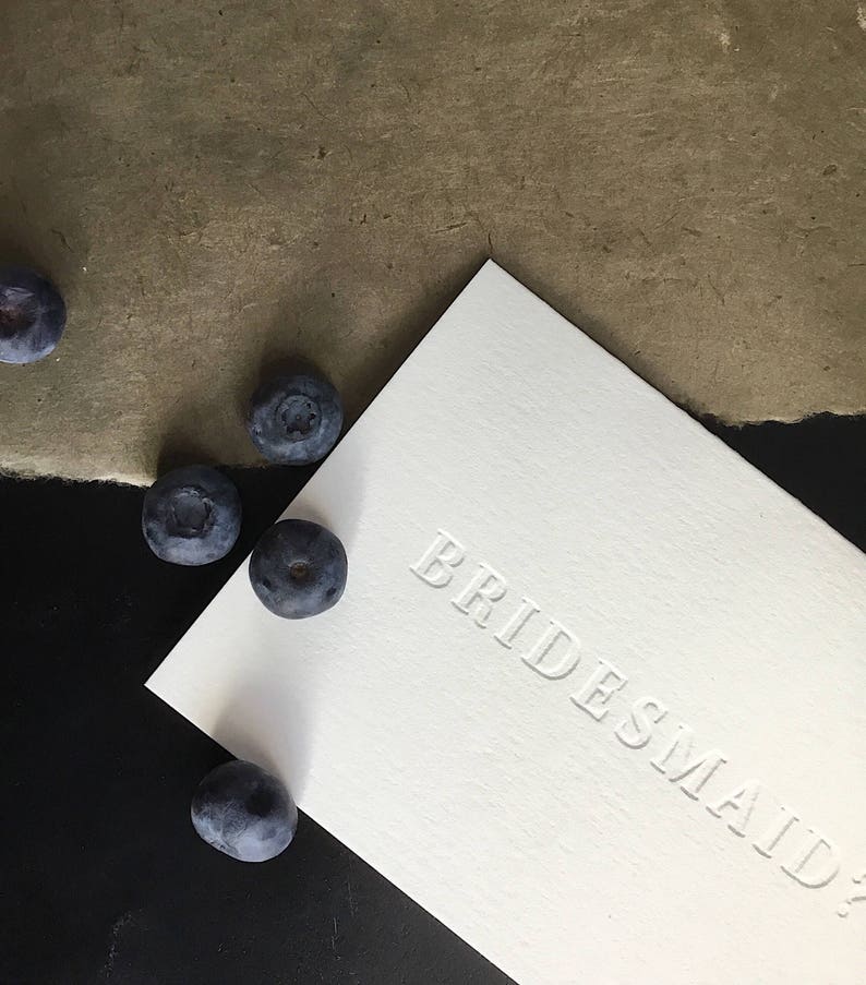 BRIDESMAID Proposal Card Letterpressed Minimal Simple - Etsy