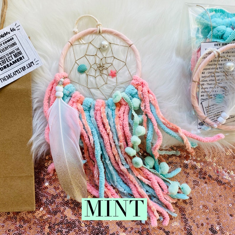 DIY Dream Catcher Kit DIY Dreamcatcher Kits Coral Teal and Etsy