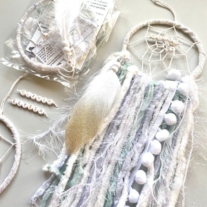 Crystal DIY Dreamcatcher Kit, Web is woven for you, Comes with Instructions and Materials, Add a Free Bead Name Personalization