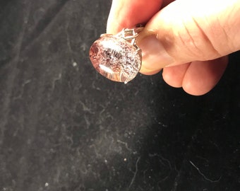 Red Phantom Quartz Ring