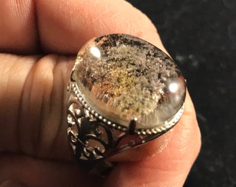 Colorful Phantom Quartz 17x22mm Ring