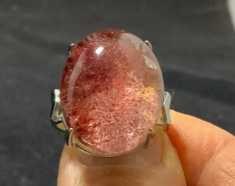 Red Phantom Quartz Ring