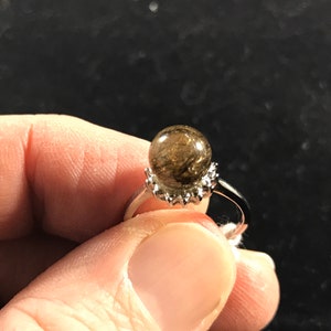 Copper Rutile quartz 10mm Ring