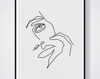 sketch 46 ART PRINT minimalist LINE art woman body lines | Etsy