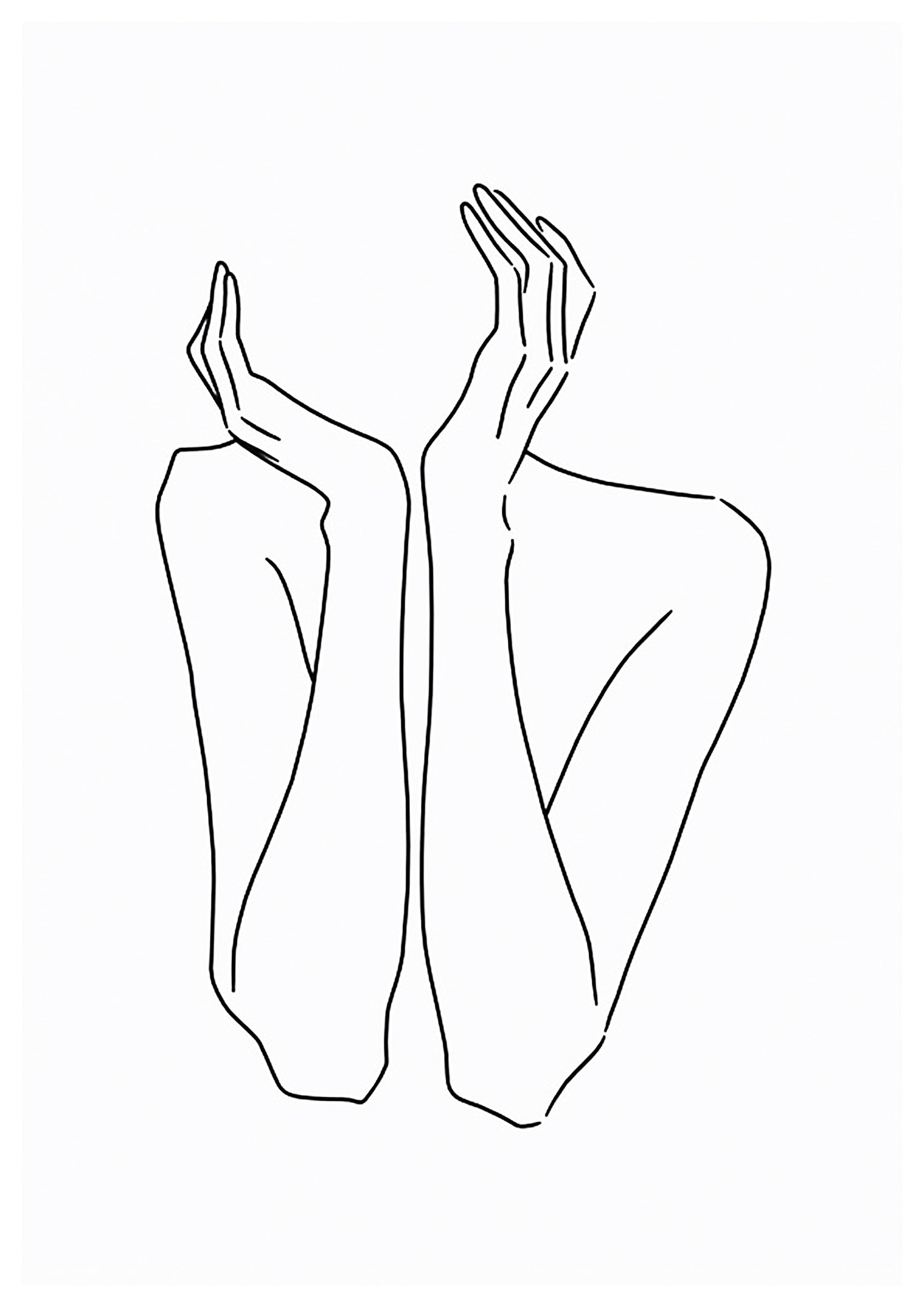 Sketch 29 LINE ART PRINT minimalist line art woman body lines | Etsy