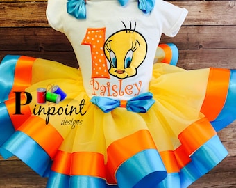 Bird Tutu, Yellow Bird Birthday, Baby Bird Outfit, Tweety Tutu