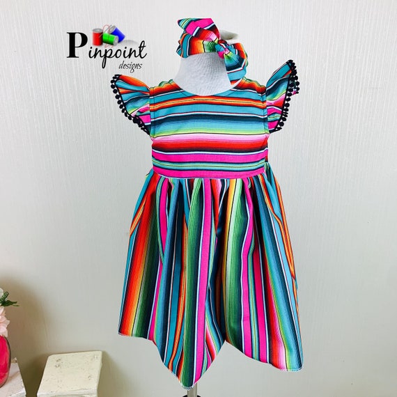 Serape Dress Mexican Dress Charro Dress Baby Serape Dress - Etsy