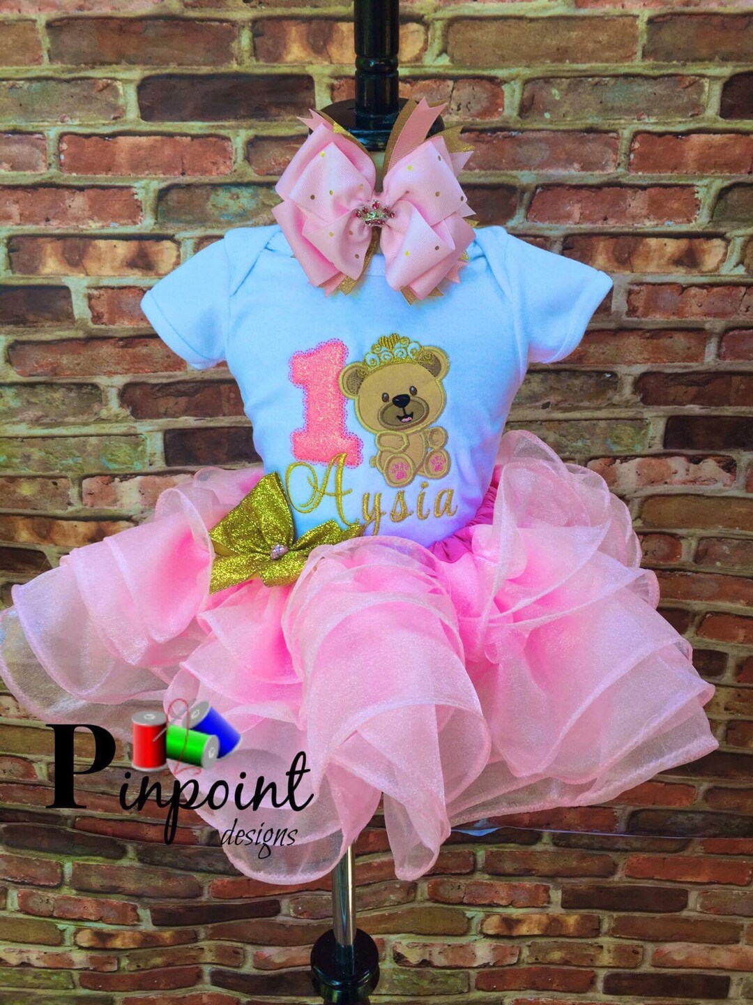 Teddy Bear Outfit First Birthday Outfit Cute Girl Outfit Etsy