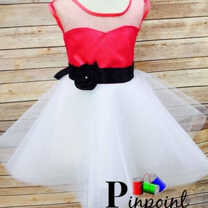 Flower girl dress, pink black and white dress, pink and black flower girl dress, toddler dress