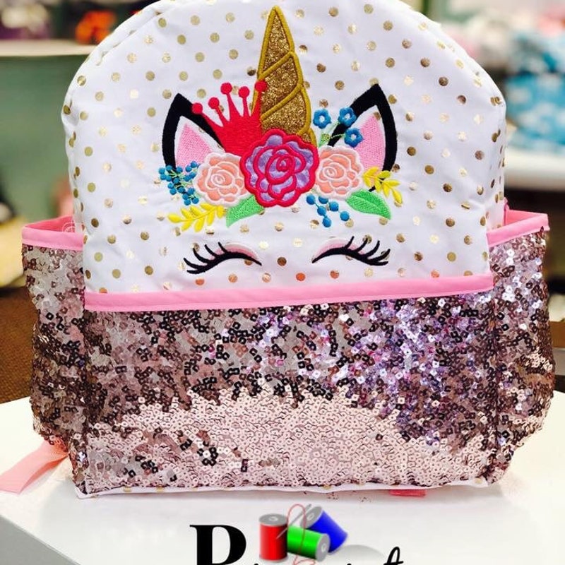 Pattern Print Unicorn Backpack