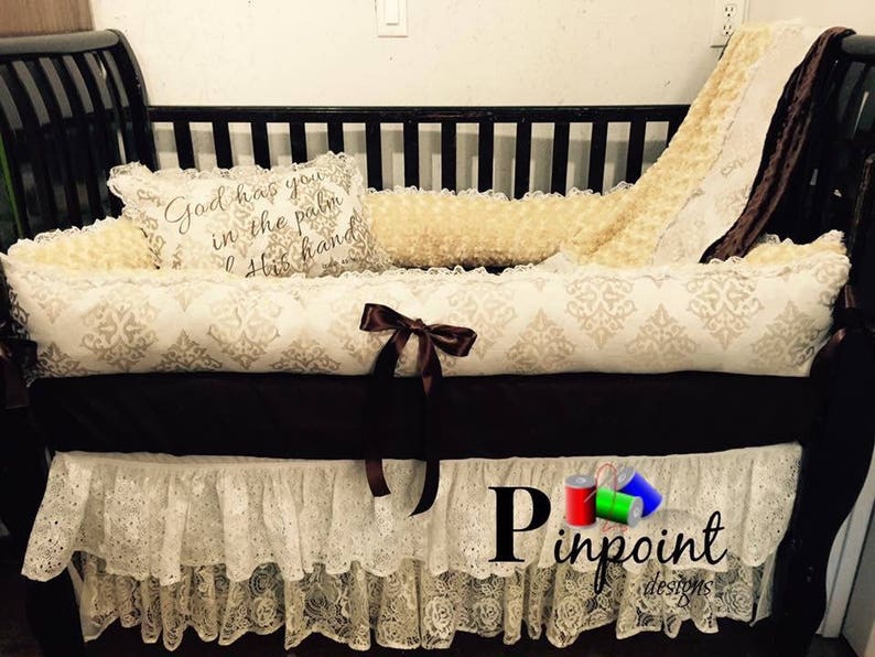Vintage Crib Bedding Lace Girly Old