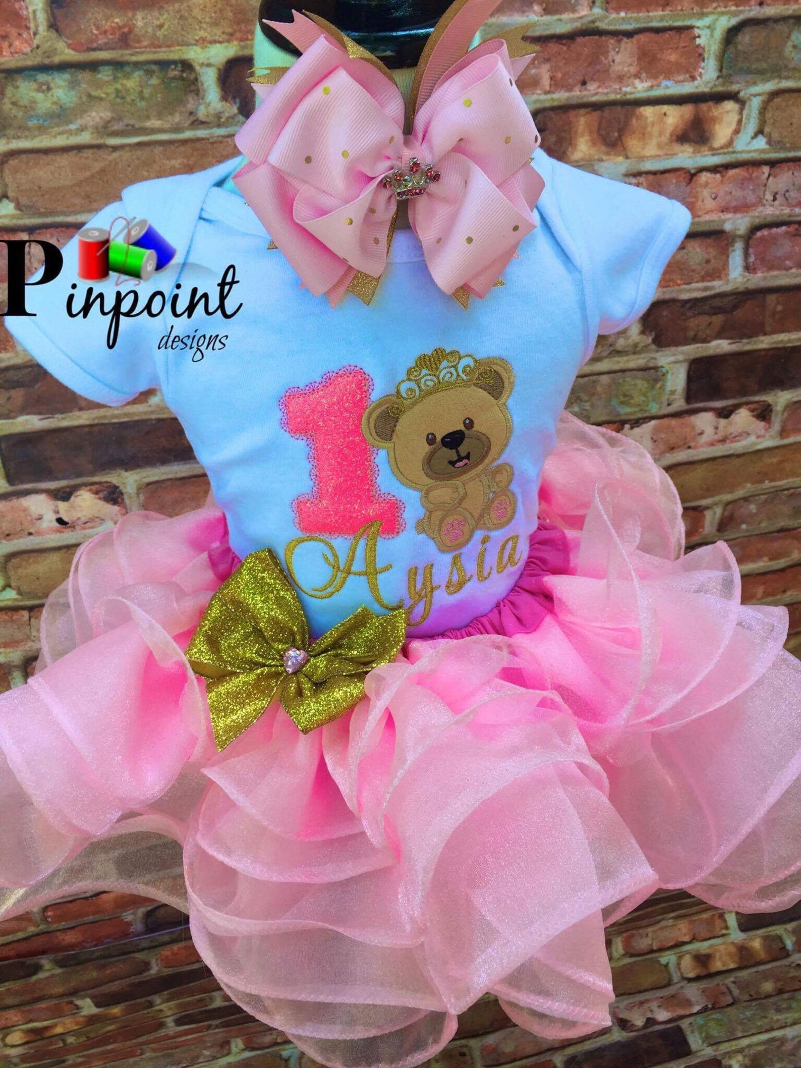Teddy Bear Outfit First Birthday Outfit Cute Girl Outfit Etsy