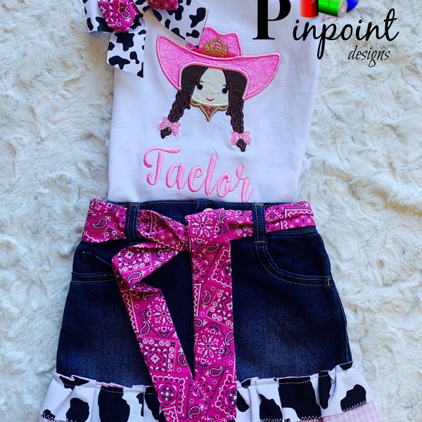 Cowgirl Birthday Outfit Etsy