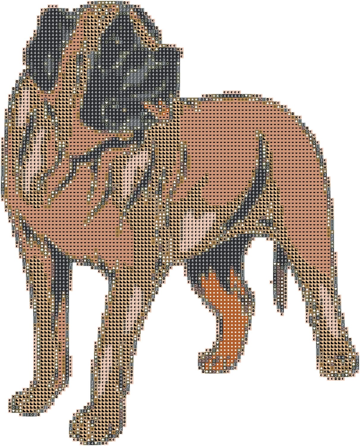 Download American Mastiff Cross Stitch Pattern