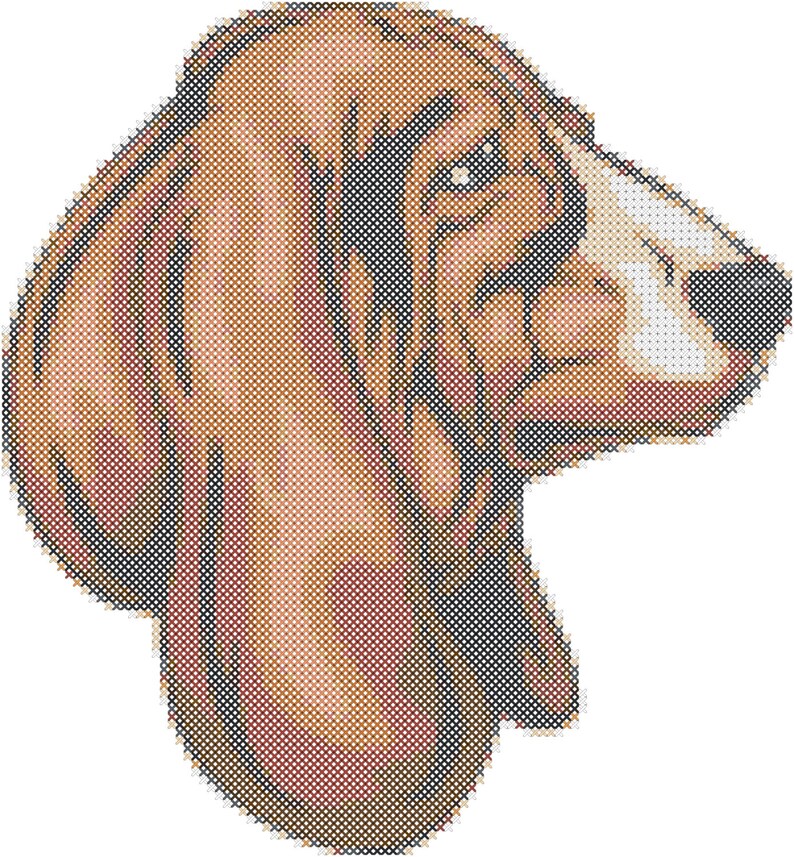 Basset Hound Dog Breed Cross Stitch Pattern graph pattern ...