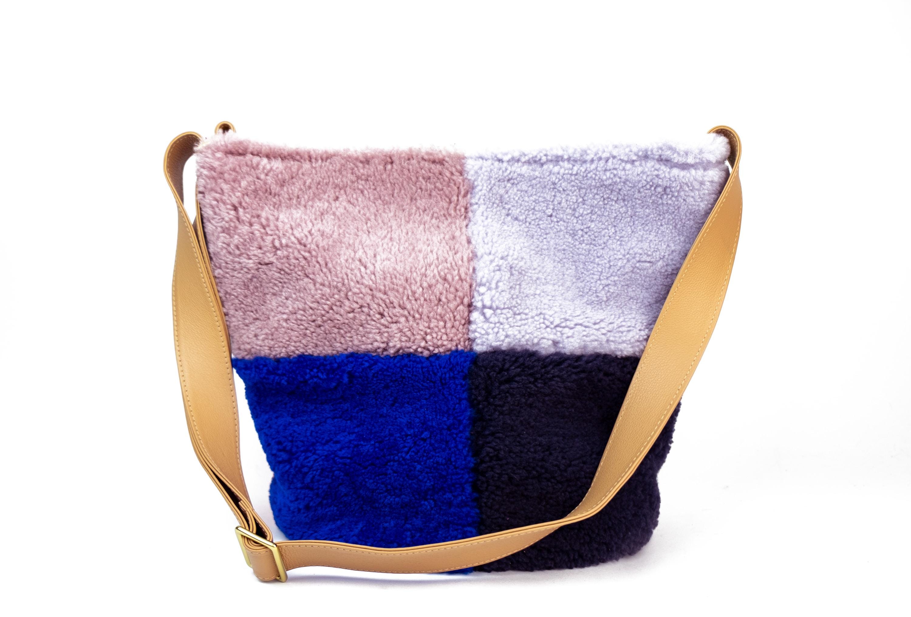 Prime cut multicolored fur bag LG KENSINGTON F FUR Rainbow Faux Fur Shoulder Bag by KURT  main image 4