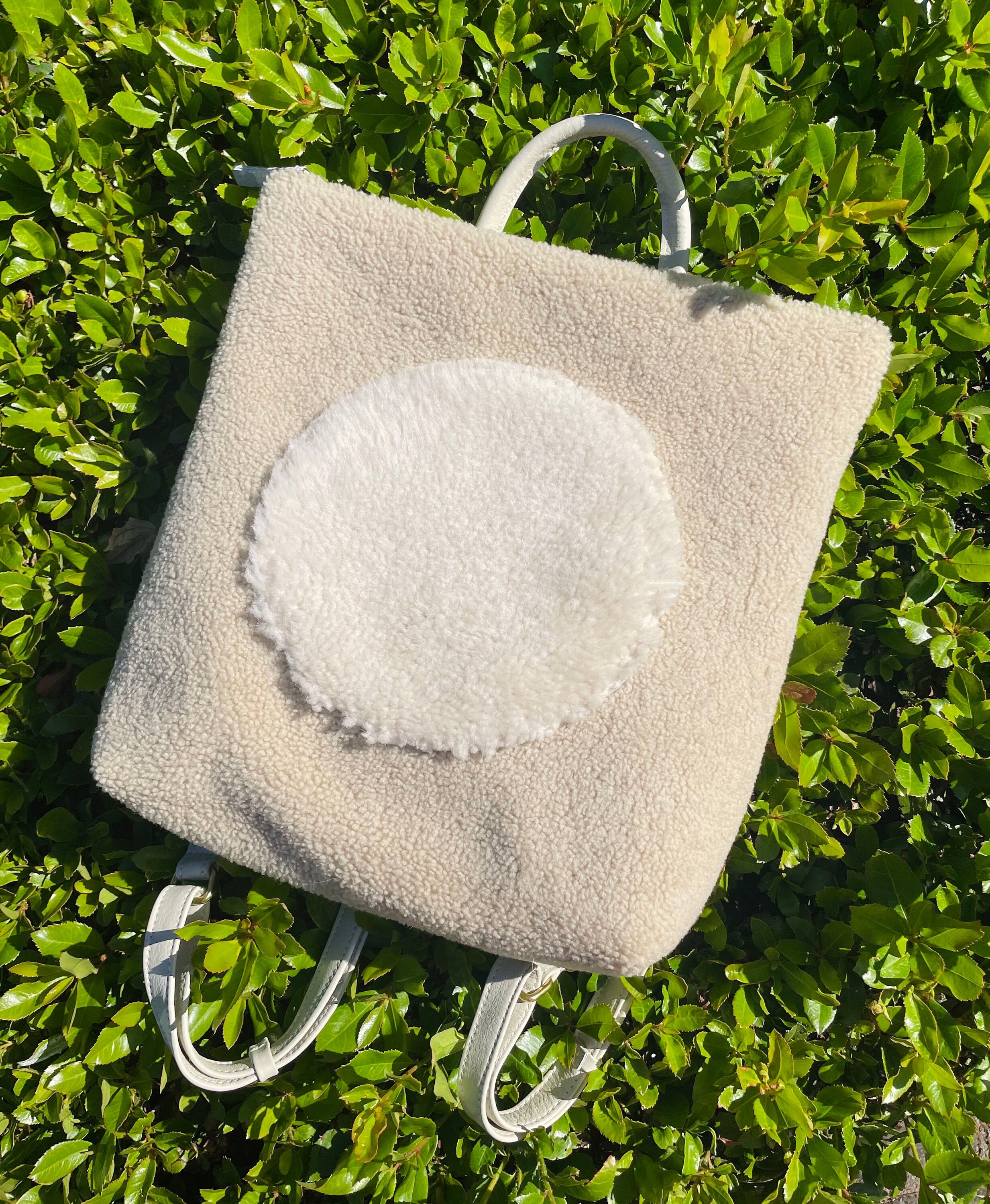 Moon Shearling Backpack | Sheepskin Bag | Laptop Bag - Etsy