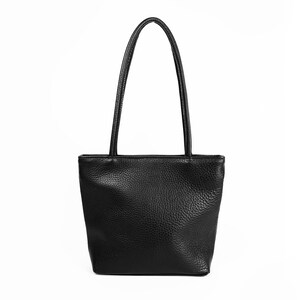Black Leather Tiny Tote