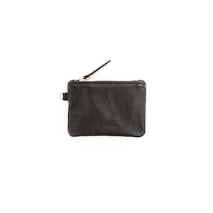 Bolsa de monedas de cuero negro ? Bolsa de monedas ? Monedero de cuero ? Bolsa de monedas de cuero