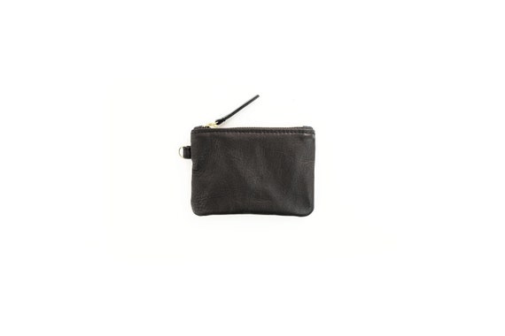 Black Leather Coin Pouch Coin Bag Leather Wallet Leather Coin Pouch