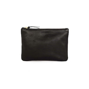 Bolsa de cuero negro / bolsa / funda de teléfono / bolsa de cremallera de cuero