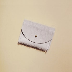 Weißes Pony-Haar | Kartenhalter Tasche | Geldbörse | Haar auf Ausblenden | Rindsleder Geldbörse