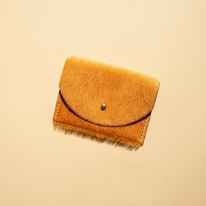 Butternut Gelb Rindsleder Kartenhalter | Tasche | Geldbörse | Kleingeldbörse | Kuvert Beutel