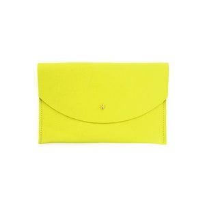 Chartreuse Leder Umschlag Beutel | Tasche | Handytasche | Ledertasche | Chartreuse Leder Clutch