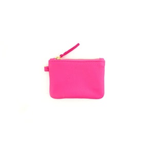 Pink Leather Coin Pouch | Bag | Wallet | Leather Wallet