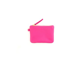 Pink Leather Coin Pouch | Bag | Wallet | Leather Wallet