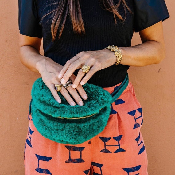 shearling fanny pack
