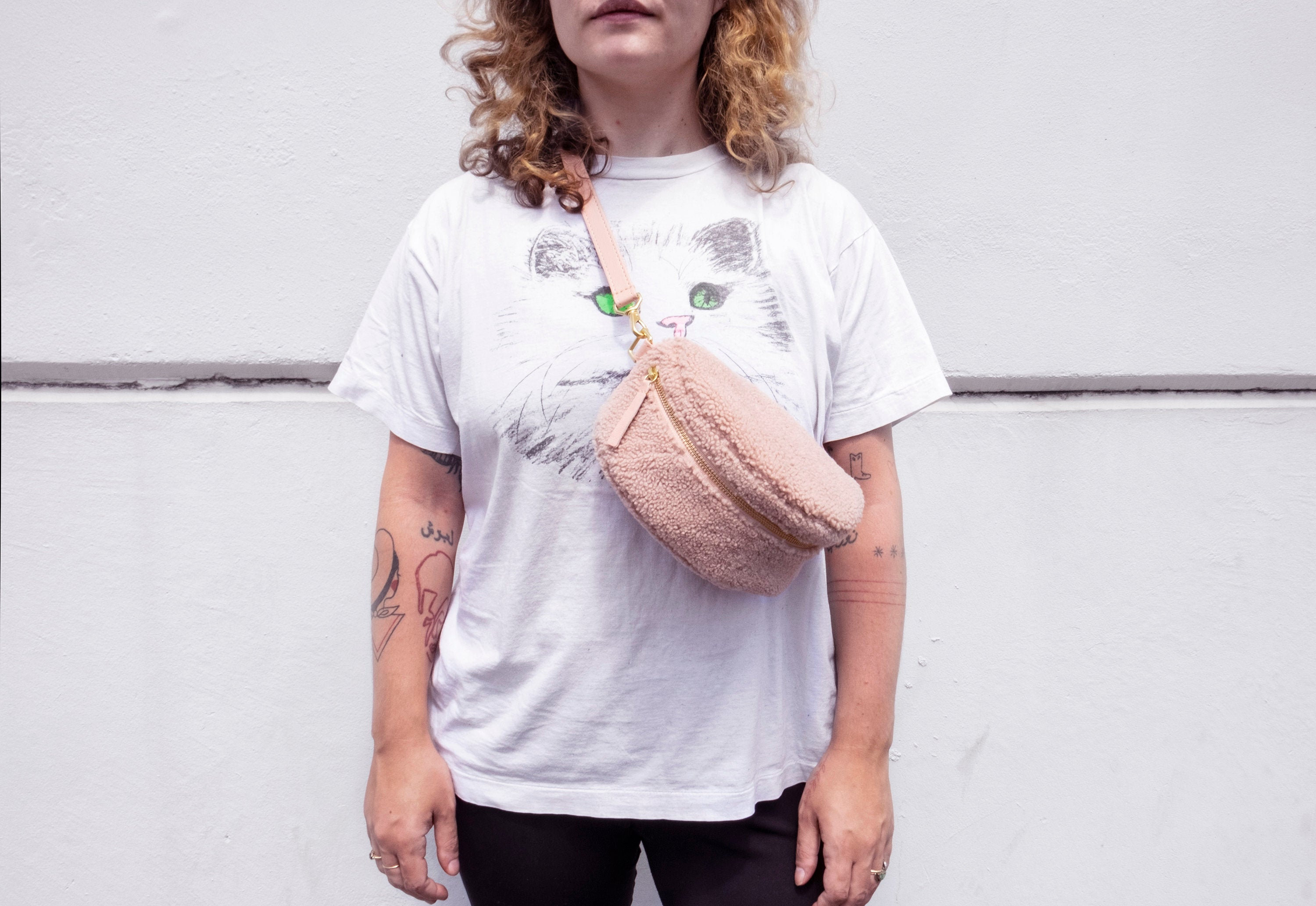 Blush pink top fanny pack