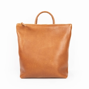Cognac Leather Backpack